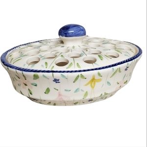 Potpourri Jar & Lid Vintage Small Floral